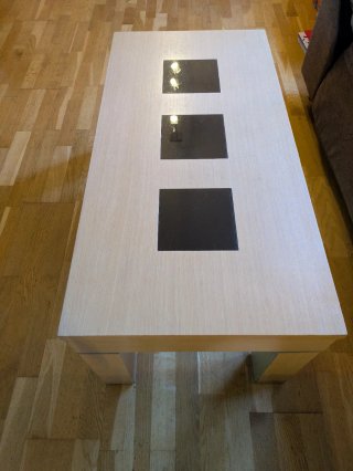 Mesa de centro madera y cristal