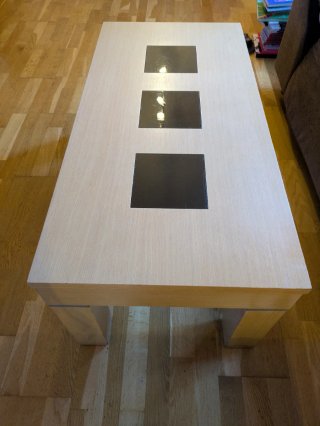 Mesa de centro madera y cristal