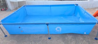 Piscina Infantil Azul  Tobogán naranja