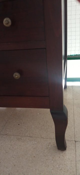 Mueble TV vitrina 10 cajones madera