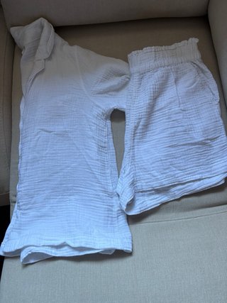 Conjunto Camisa y Short Blanco