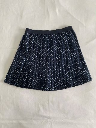 Falda plisada de lunares azul marino | H&M Divided