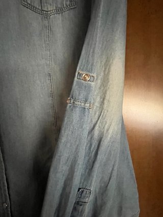 Camisa vaquera manga larga botones nácar