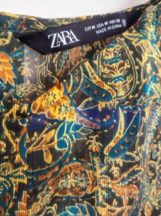 Blusa Zara Boho Estampada