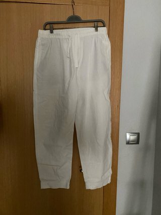 Pantalones de lino blancos