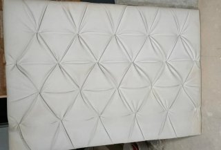 Cabecero Polipiel Blanco Acolchado
