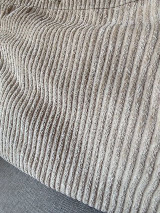 Dos fundas de cojín de pana beige