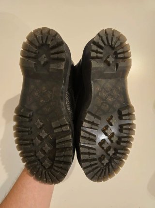 Stivali Sinclair Dr. Martens Pelle Nera con Piattaforma