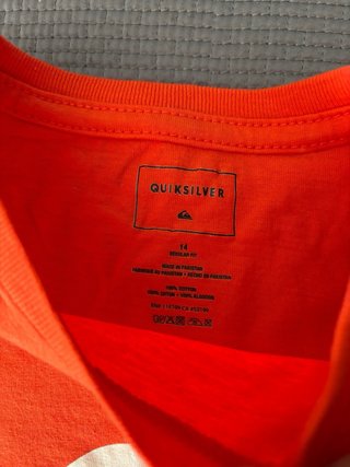 Camiseta Quiksilver Naranja Talla 14