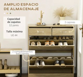 Mueble Zapatero Abatible Madera