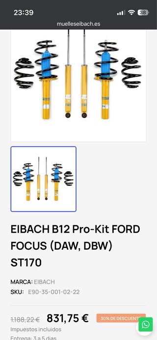 BILSTEIN B12 Pro-Kit FORD FOCUS MK1