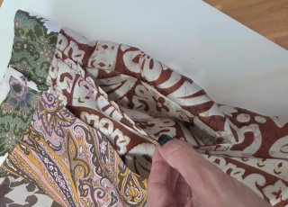 Pantalón Zara Patchwork Palazzo Fluido