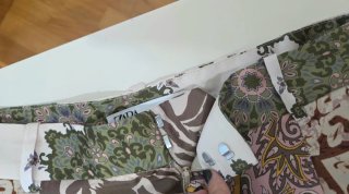 Pantalón Zara Patchwork Palazzo Fluido