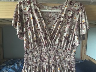 Vestido largo estampado floral talla única