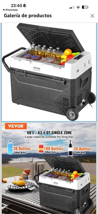 Nevera VEVOR 60L con compresor