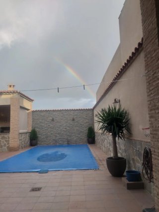 Lona para piscina azul