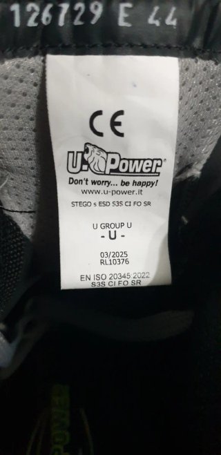 Scarpe da lavoro antinfortunistiche u-power n 44