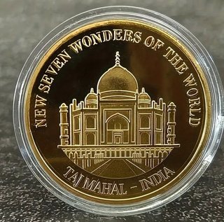 Colección 7 Monedas bañadas Oro 7 Maravillas Mundo