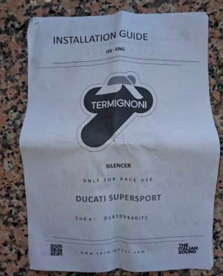 Escape Termignoni Ducati supersport o compatible