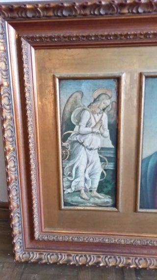 Cuadro religioso con ángeles