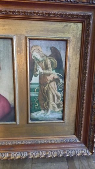 Cuadro religioso con ángeles