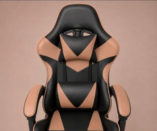 Sedia Gaming Nero/Cuoio con Poggiapiedi nuova