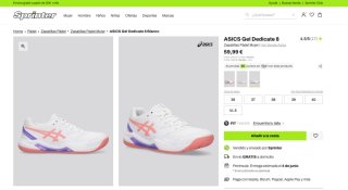 Zapatillas ASICS Gel Dedicate 8 Mujer Talla 40.5