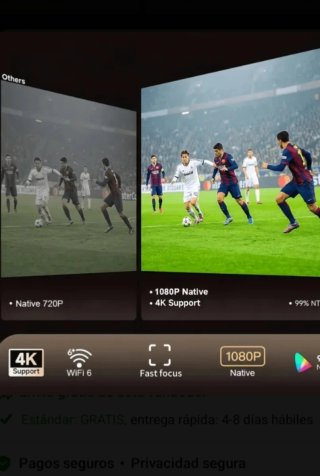 Proyector 4K UHD Blanco ⭐⭐⭐⭐⭐