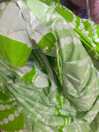 Traje de flamenca verde con volantes