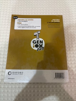Historia de España, 2 bachillerato, Geniox Pro