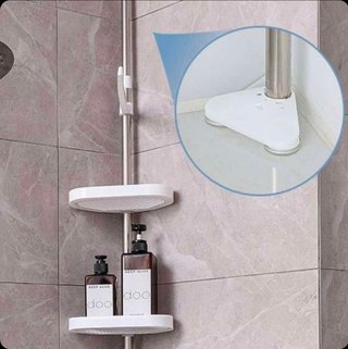 Scaffale telescopico angolare bagno