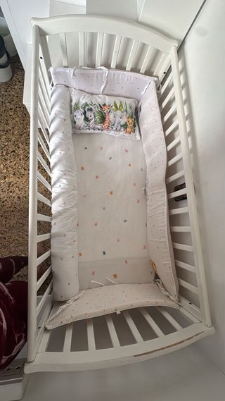 Cuna bebé + colchón verano/invierno 120x60