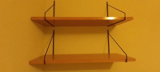 Estantería de pared madera y metal