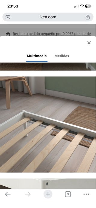 Estructura Cama Ikea Blanca Metal