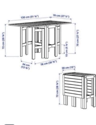 Mesa plegable madera ÄPPLARO IKEA
