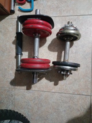 Mancuernas ajustables con discos