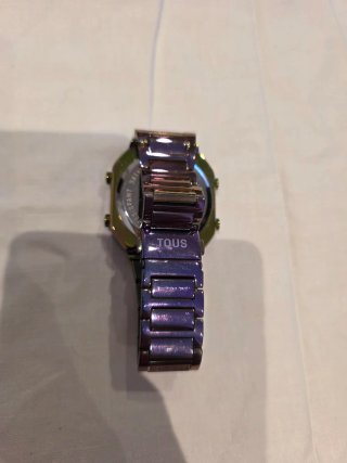 Reloj Tous Oso Digital Morado Dorado