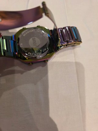 Reloj Tous Oso Digital Morado Dorado
