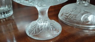 Bombonera alta de cristal tallado