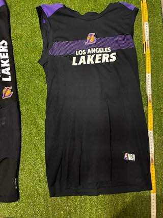 Completo Lakers aderente nero/viola