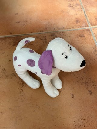 Peluche perro dálmata morado