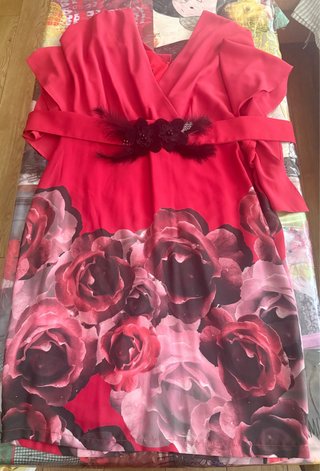VESTIDO FIESTA ROSAS