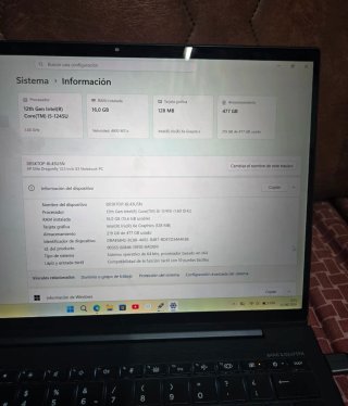 Portátil HP i5 16GB RAM DDR5 512GB SSD Táctil