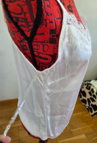 Top Rinascimento Blanco Satinado Encaje