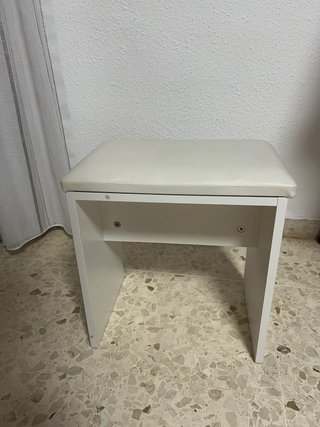 Silla tocador blanca