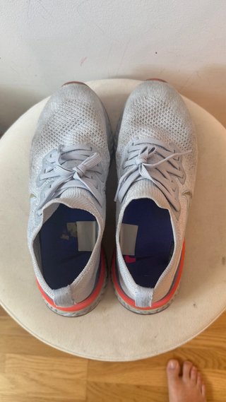 Nike Epic React Flyknit Gris Naranja