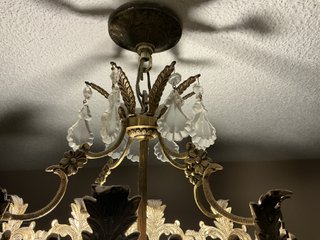 Lámpara Florentina Vintage Metal Cristal
