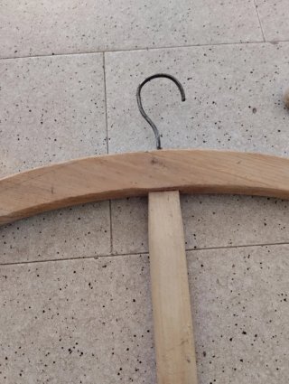 2 Perchas Madera Artesanales Antiguas