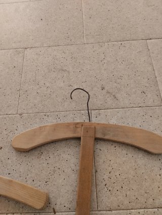 2 Perchas Madera Artesanales Antiguas