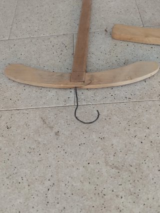 2 Perchas Madera Artesanales Antiguas
